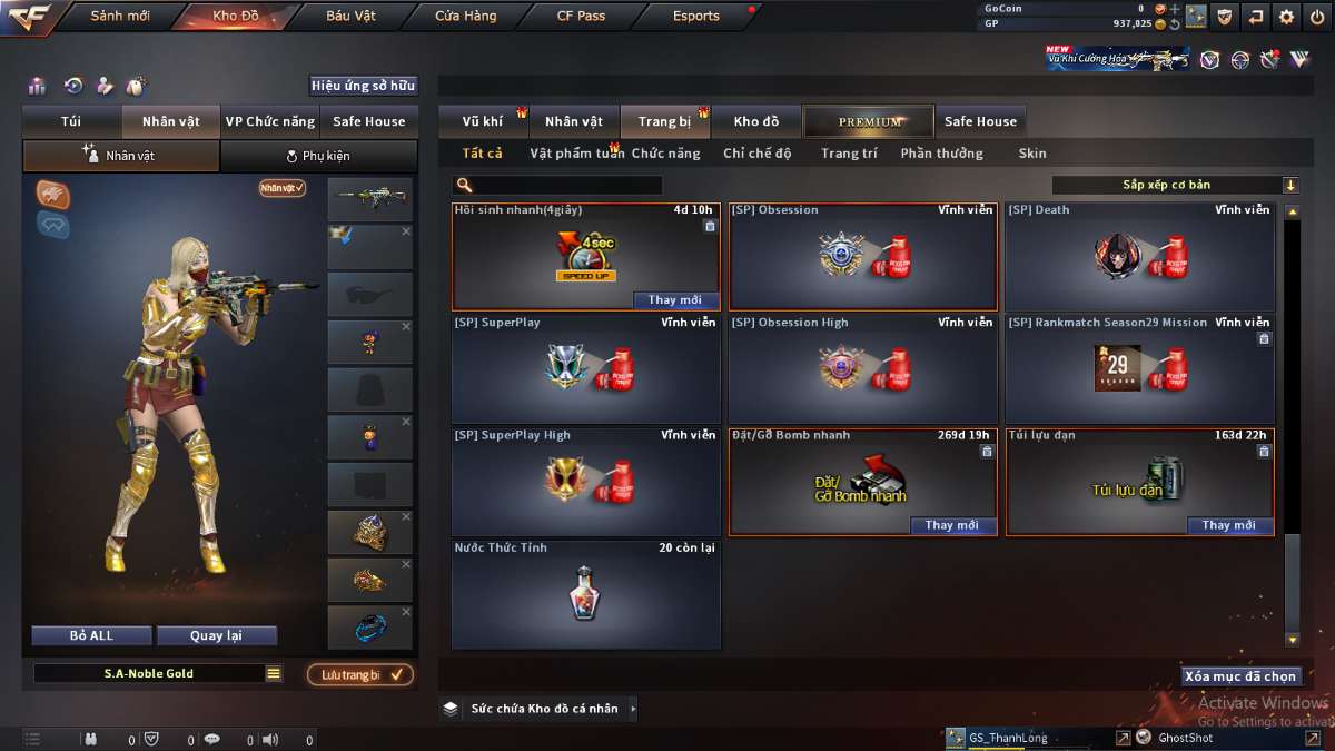 shop acc cf uy tin gia re